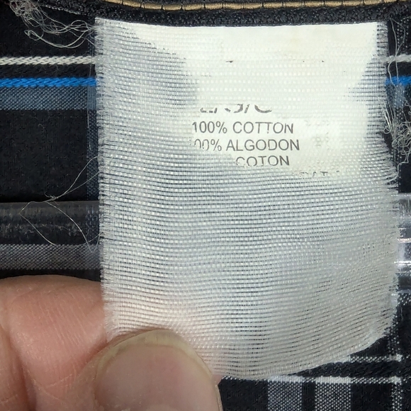 Wrangler George Strait Size Small Plaid Blue Black Button Down Shirt Tag IsFaded - Picture 4 of 9